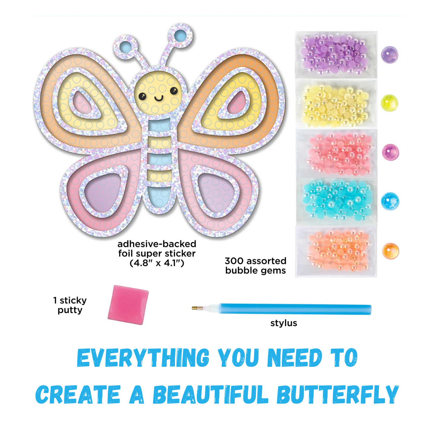 Bubble Gems Sticker Diamond Kit Butterfly