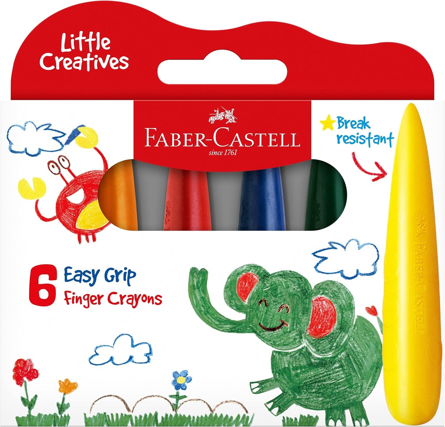 Little Creatives Easy Grip Finger Crayons