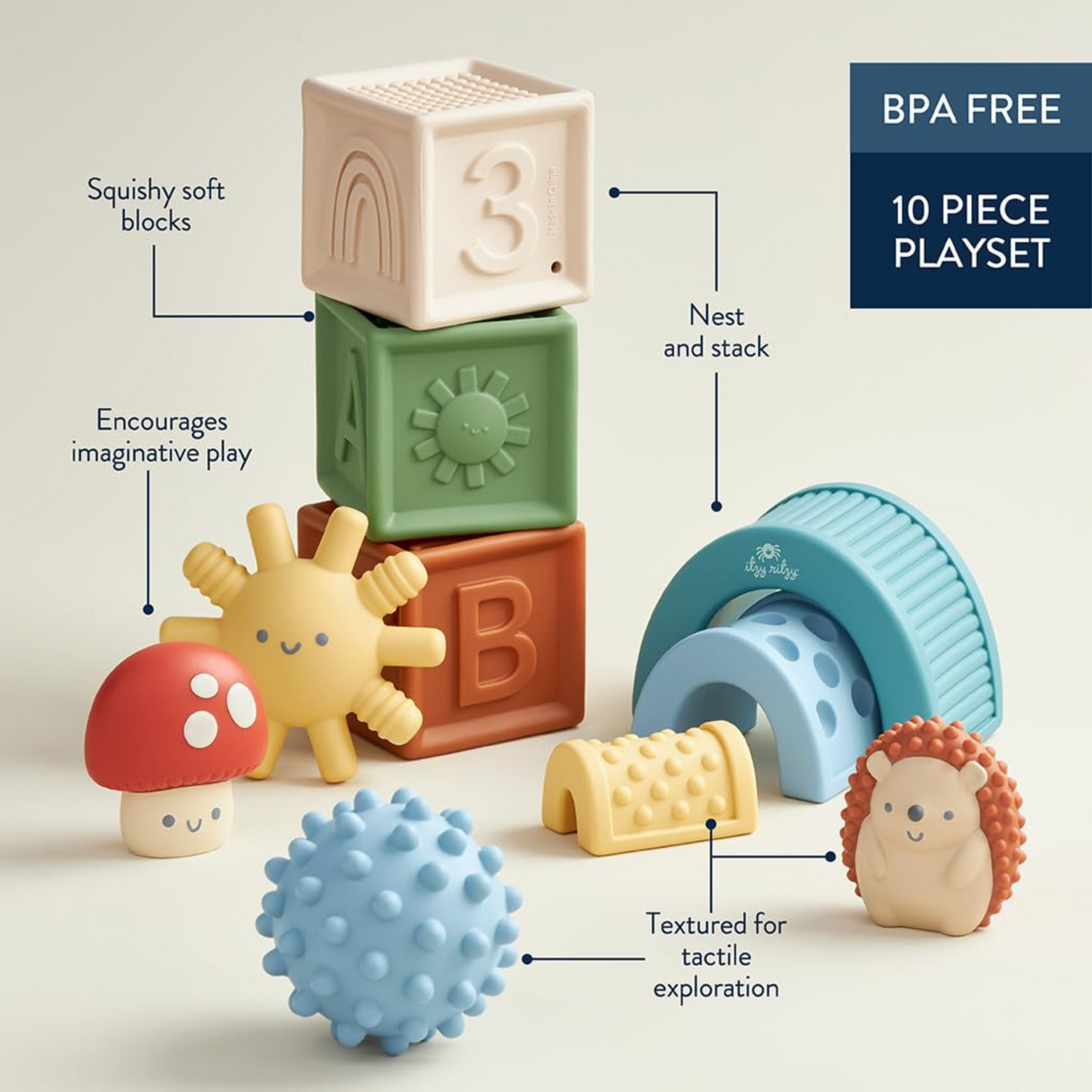 Itzy Ritzy Sensory Block Set