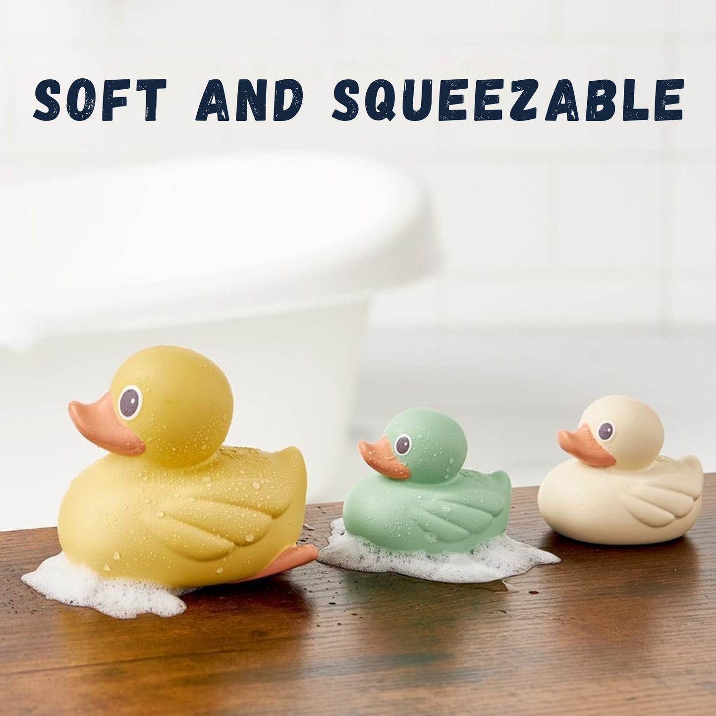 Rubber Duck Floating Bath Toy Set of 3