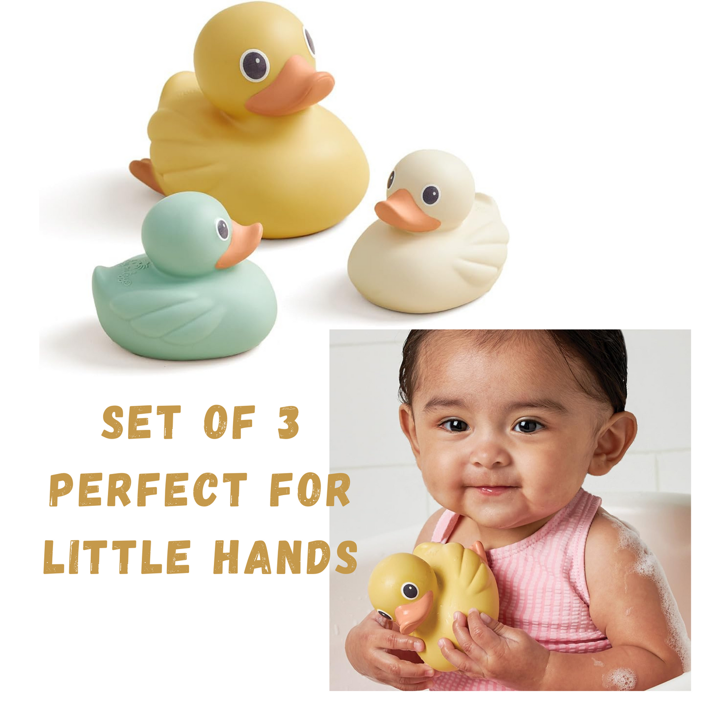 Rubber Duck Floating Bath Toy Set of 3