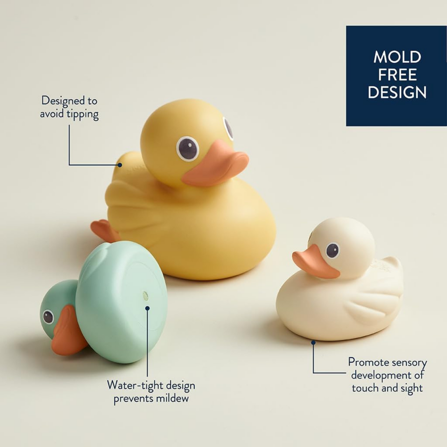 Rubber Duck Floating Bath Toy Set of 3