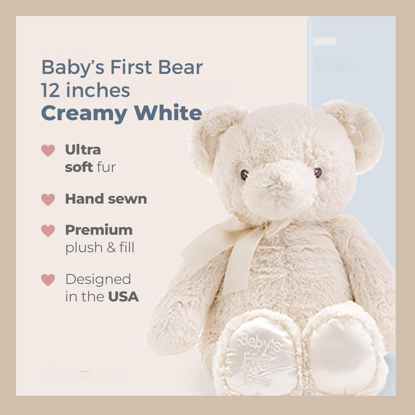 Baby's First Bear (Creamy White)