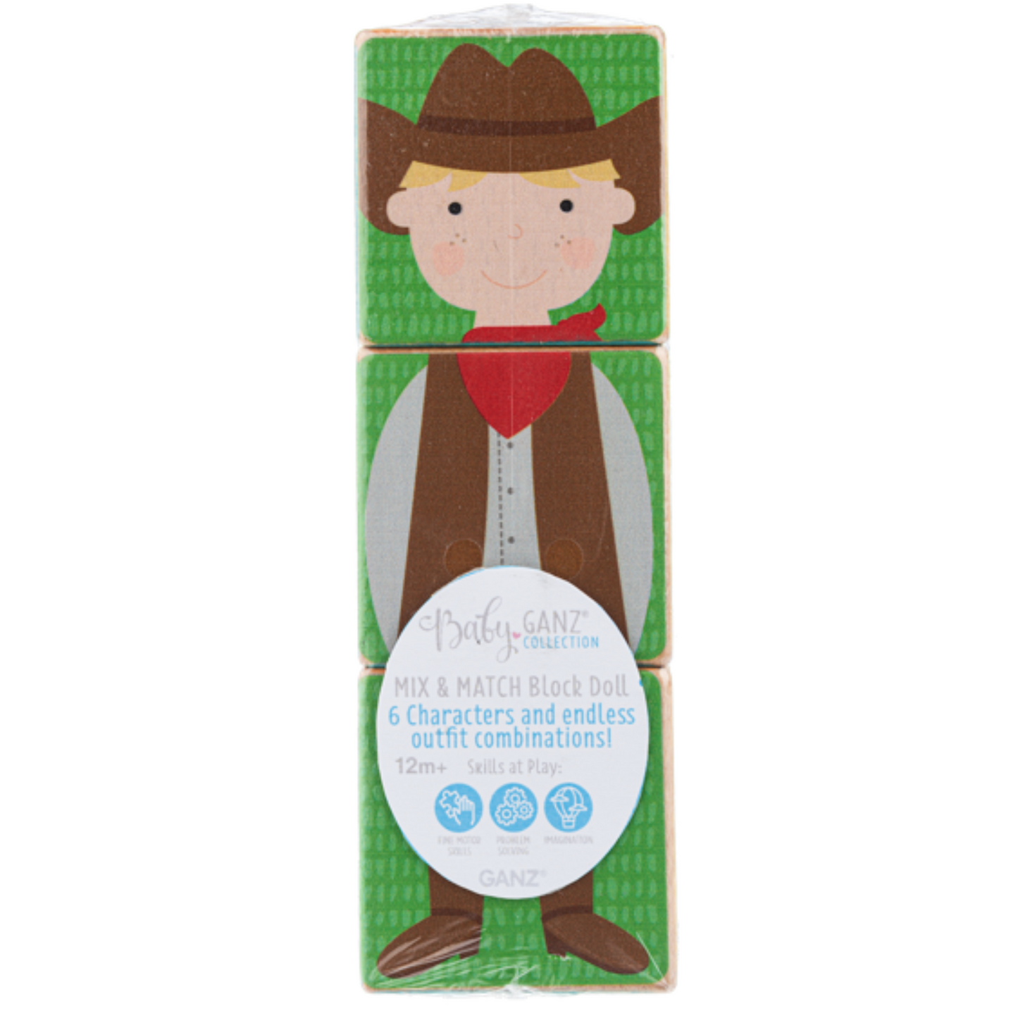 Block Doll Wooden Stacker (Boy)