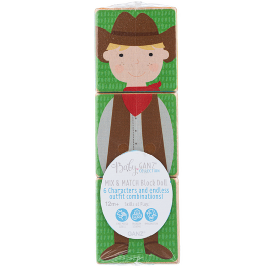 Block Doll Wooden Stacker (Boy)