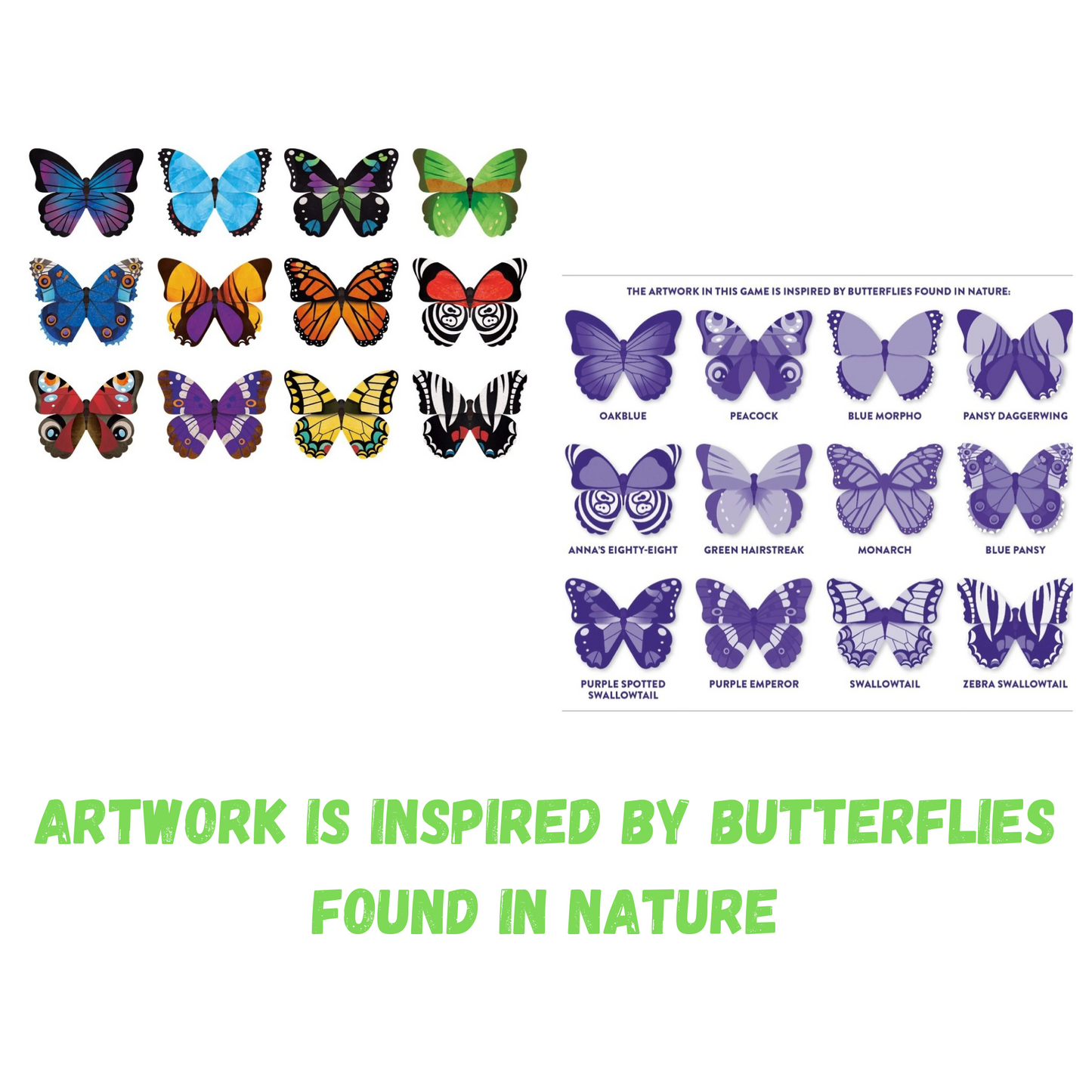 Butterflies Shaped Memory Match Game