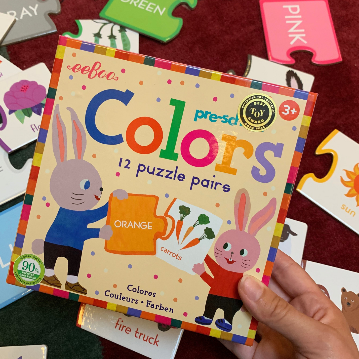 Preschool Puzzle Pairs: Colors or Numbers