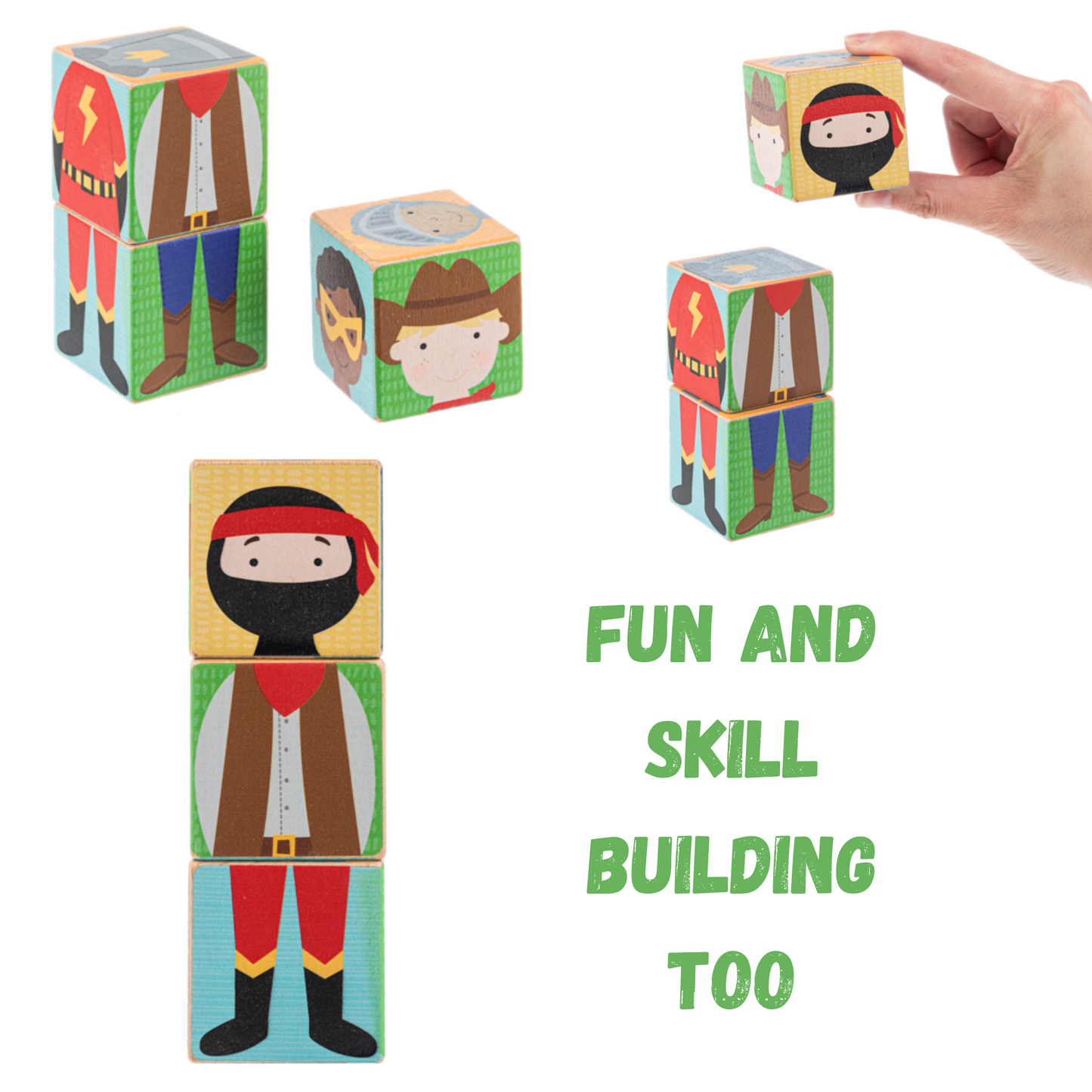 Block Doll Wooden Stacker (Boy)