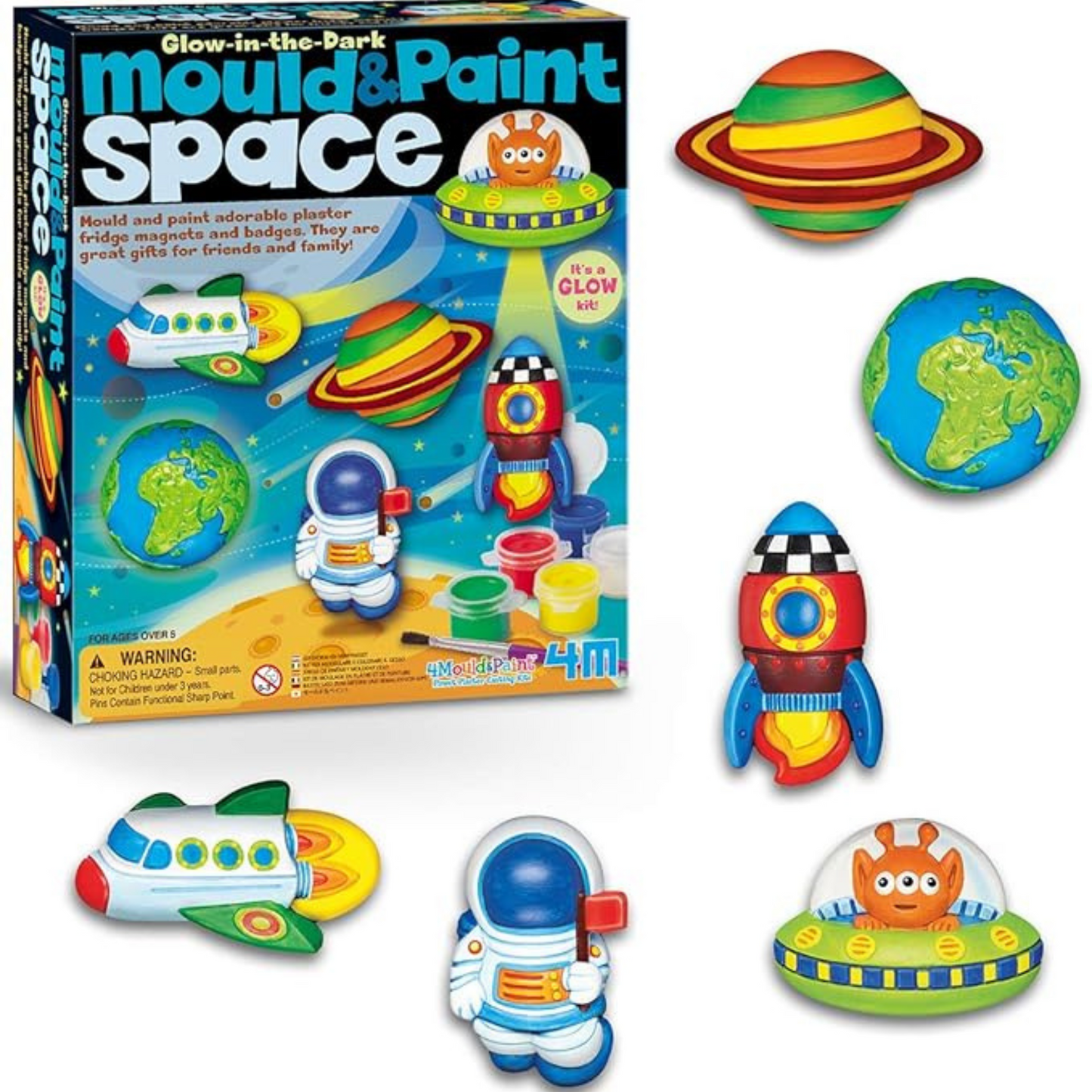 Glow In The Dark Mould & Paint Kit: Space