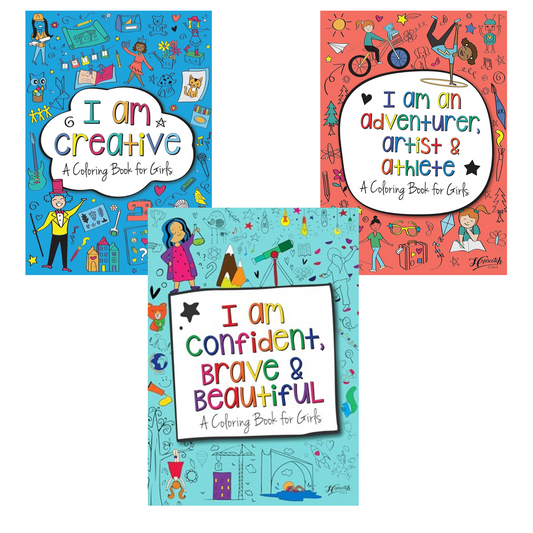 I AM Positive Message Coloring Books for Girls