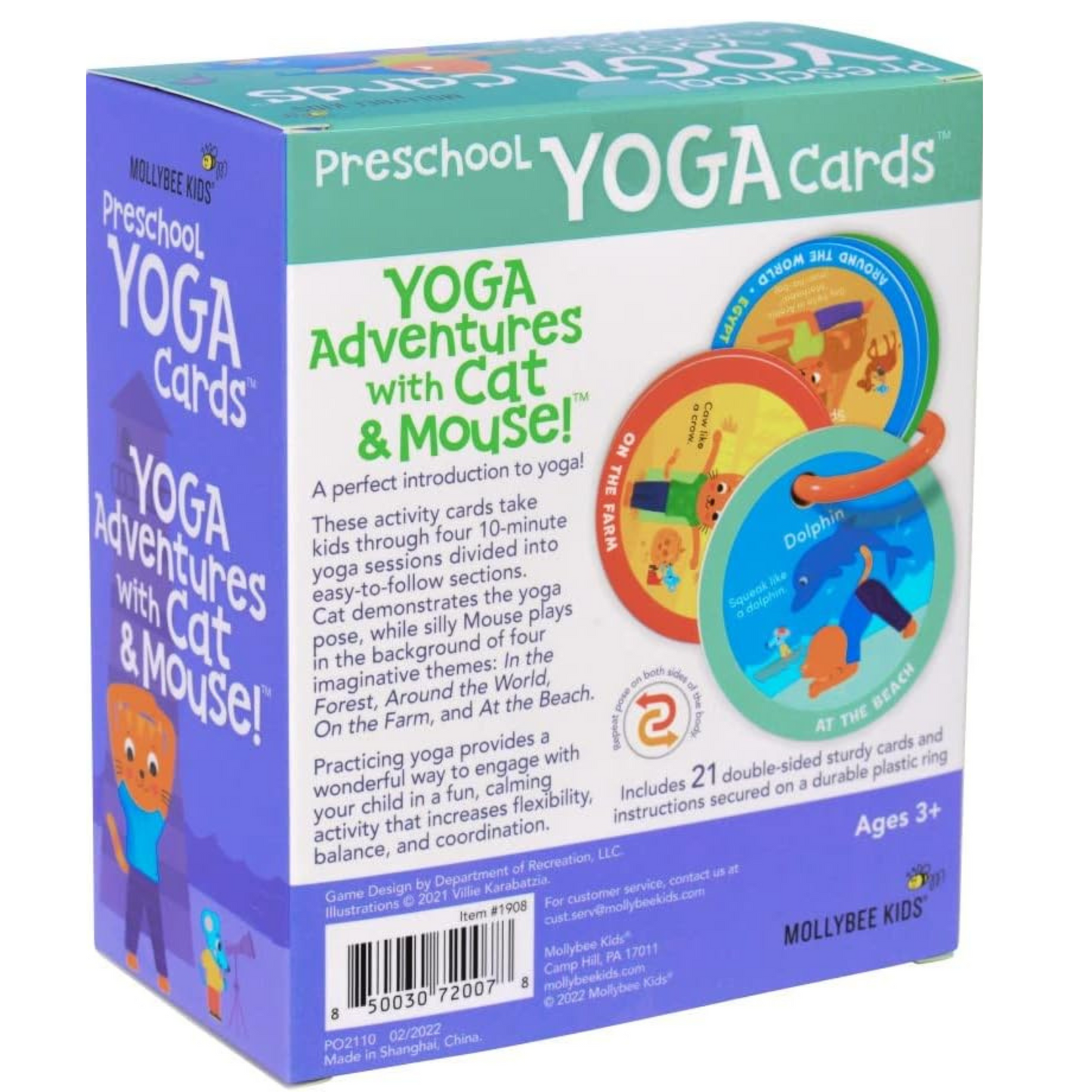 Preschool Yoga Cards: Yoga Adventures with Cat and Mouse