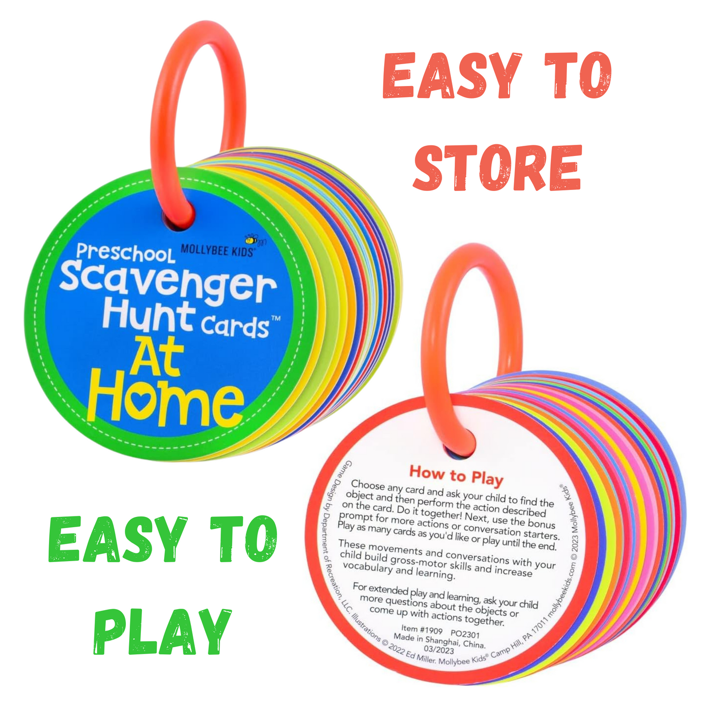 Preschool Scavenger Hunt Cards: At Home