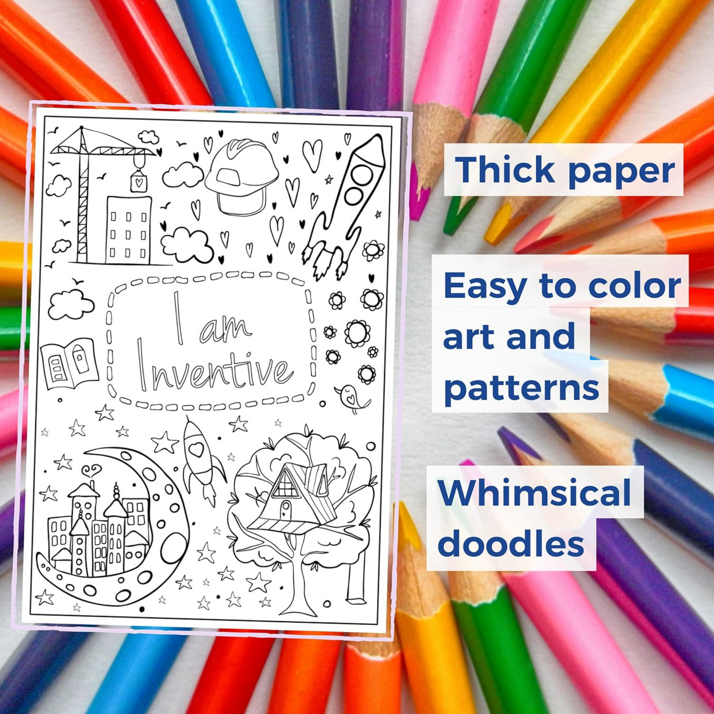 I AM Positive Message Coloring Books for Girls