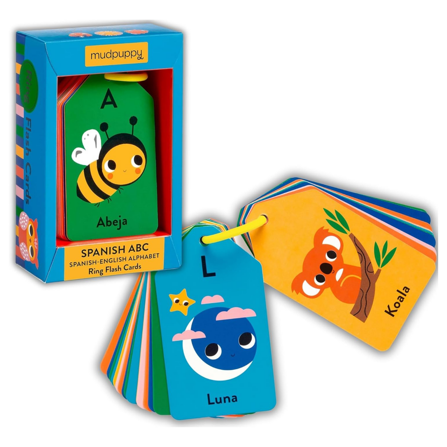 Spanish-English Alphabet Ring Flash Cards