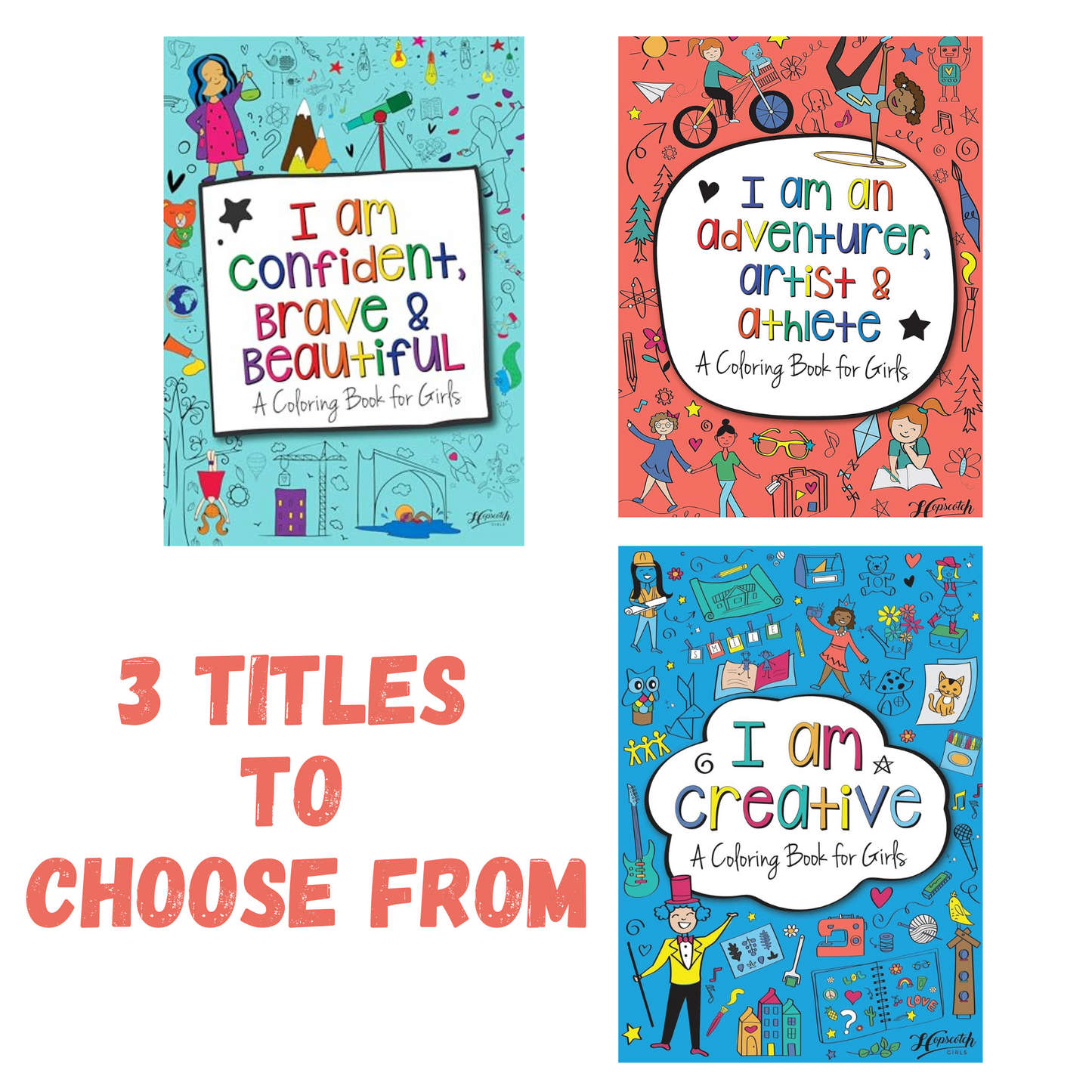 I AM Positive Message Coloring Books for Girls