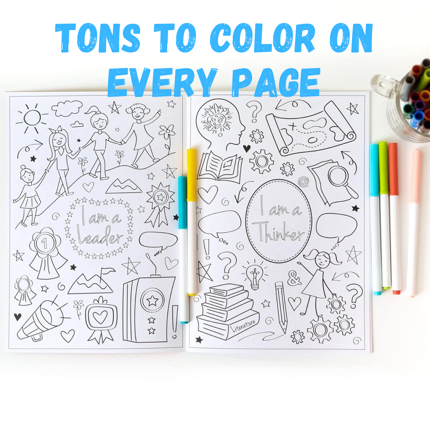 I AM Positive Message Coloring Books for Girls